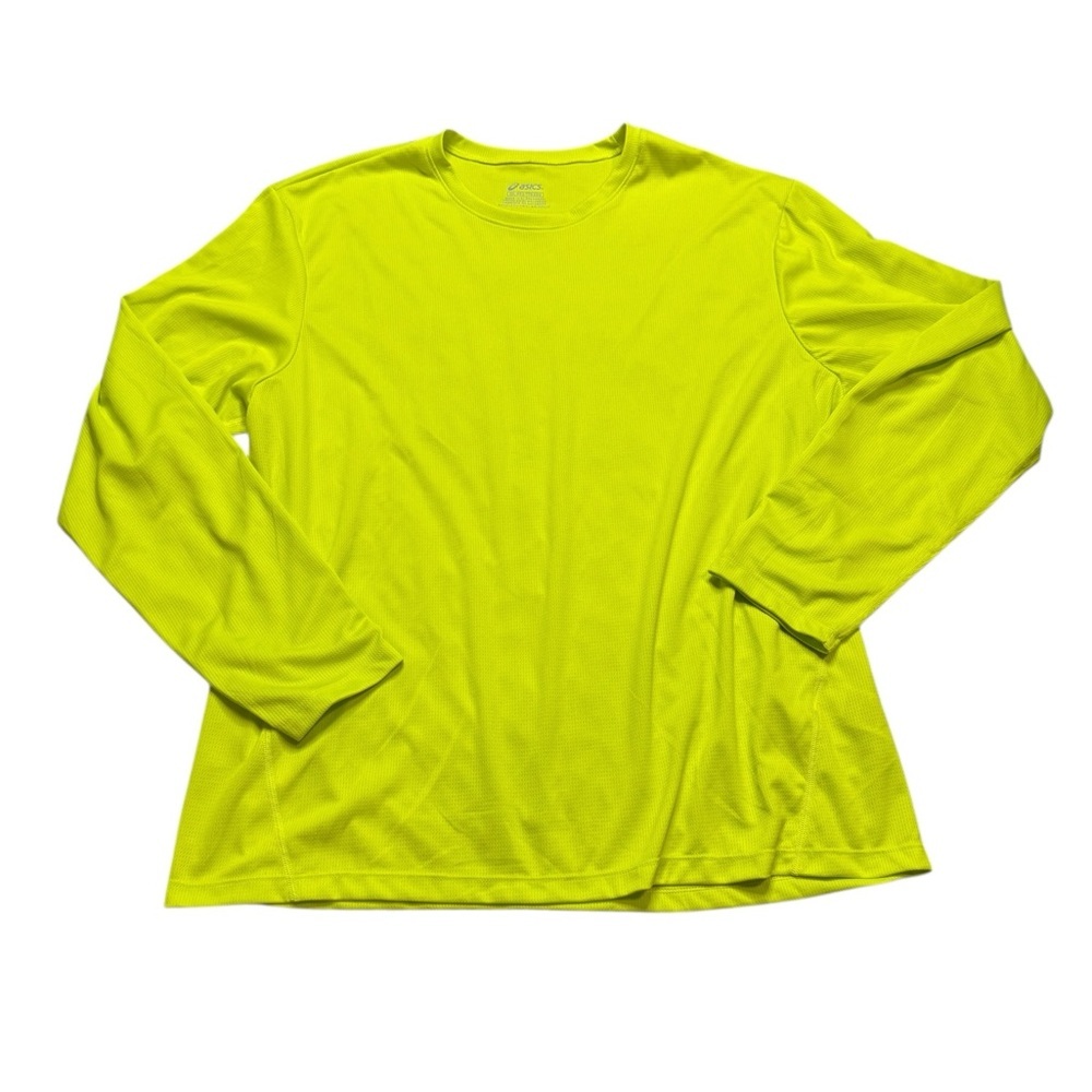 🟢 ASICS Men’s Long Sleeve Neon Lime Performance Top Size XXL‎ 🟢